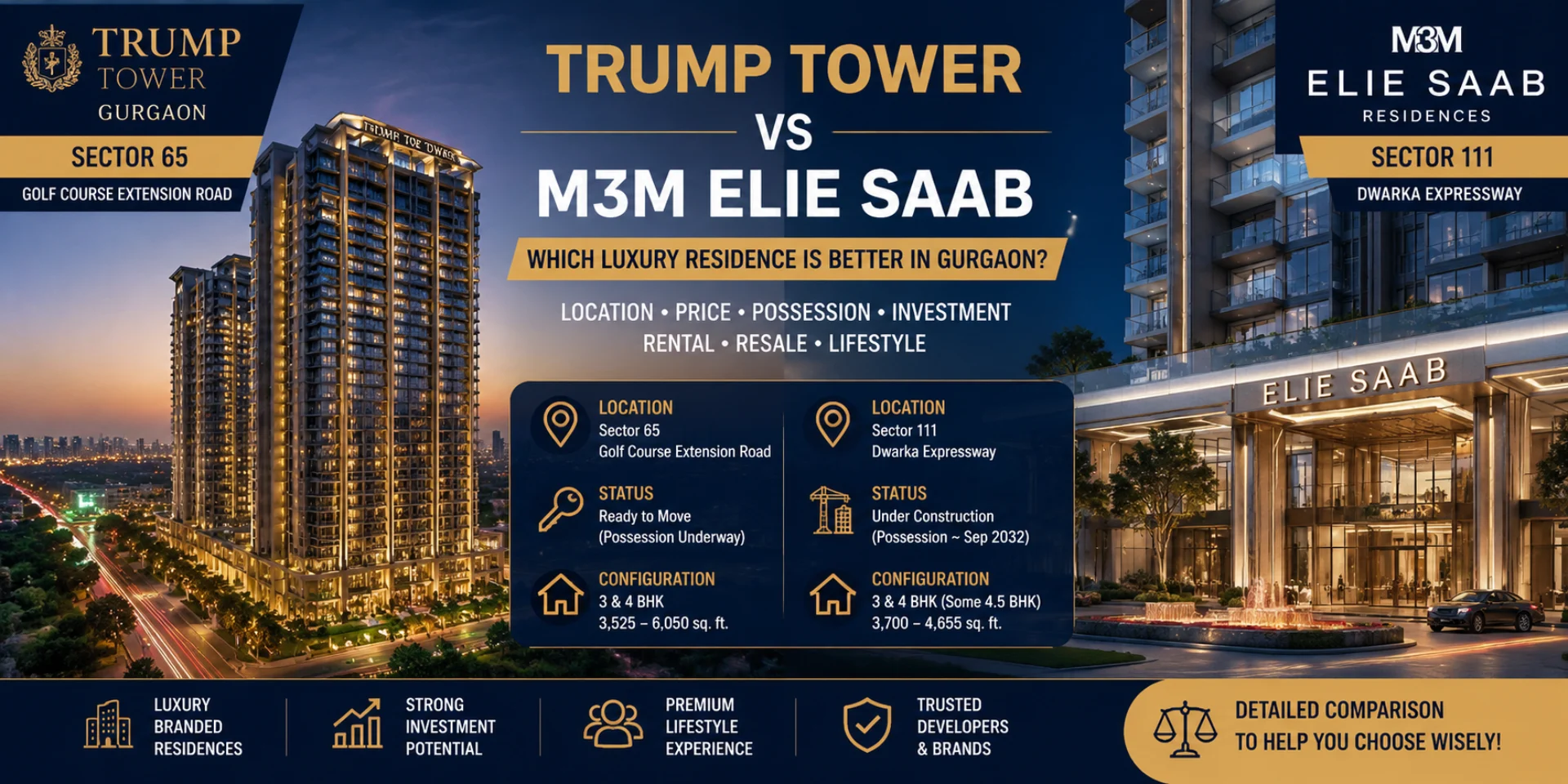 Trump-Tower-Gurgaon-Vs-M3M-Elie-Saab-Gurgaon